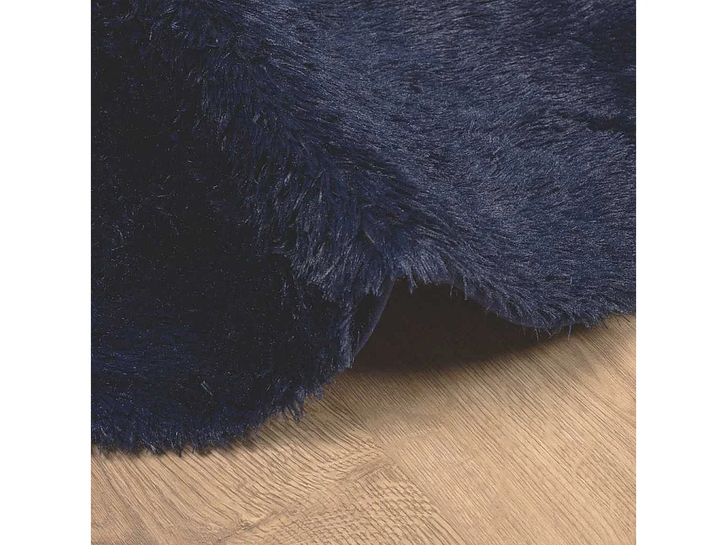 NAVARRA marineblauw langpolig shaggy vloerkleed 200x200 cm