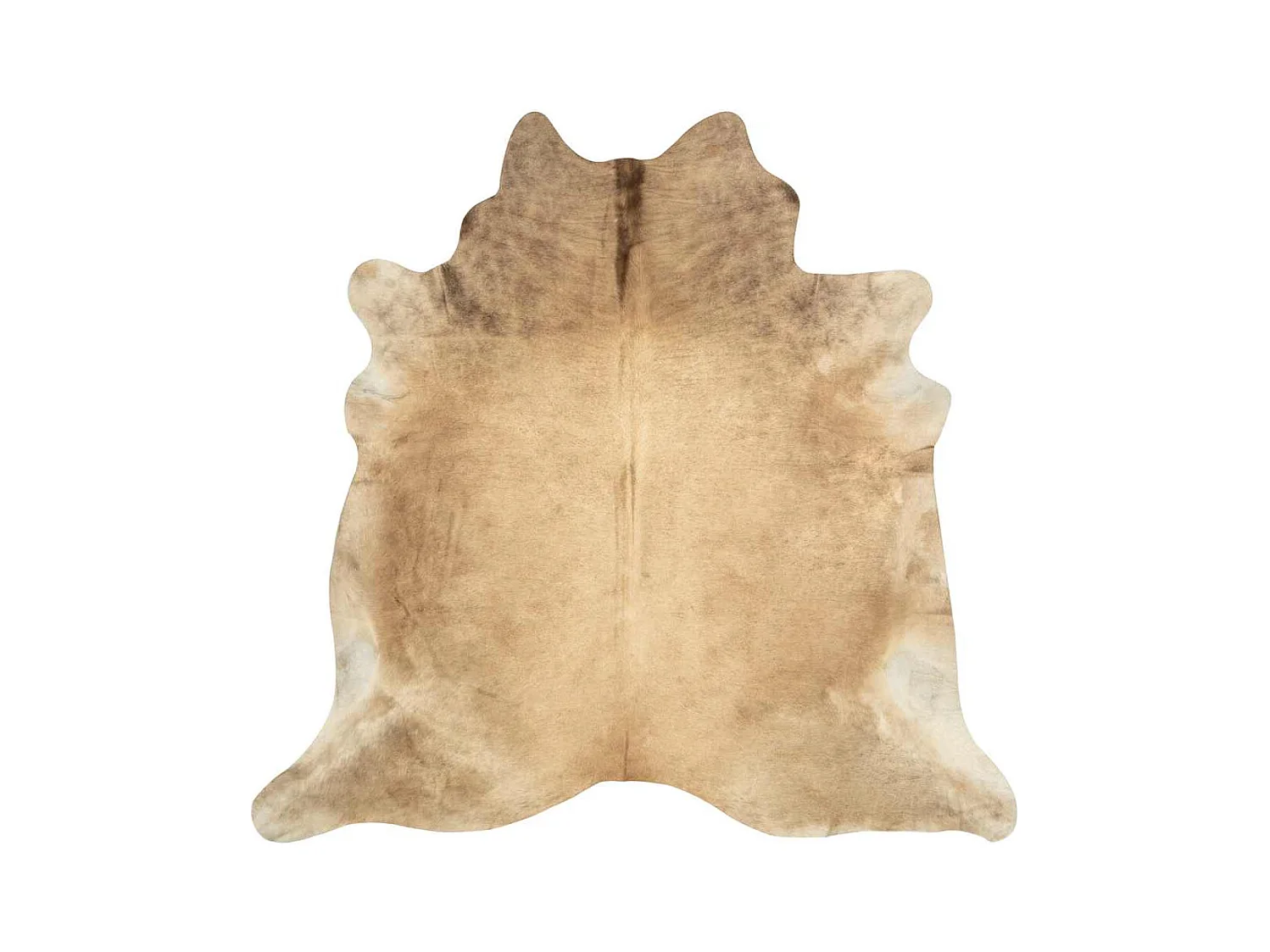 Alfombra de piel de vaca auténtica 150 x 170 cm beige