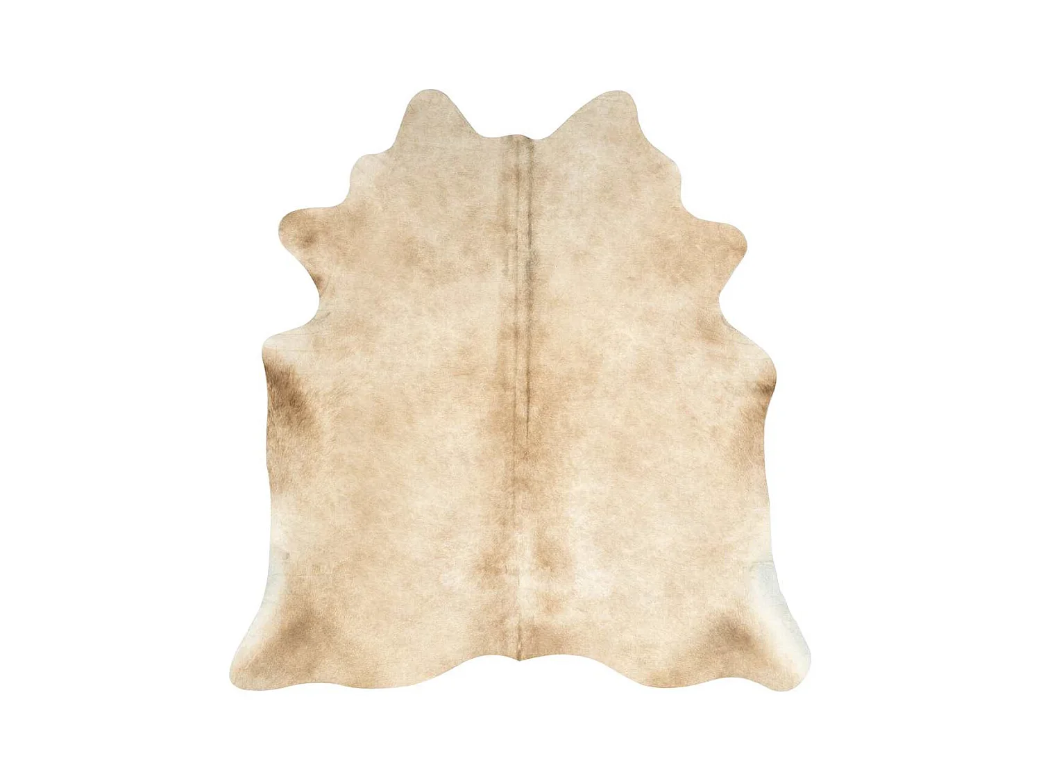 Alfombra de piel de vaca auténtica 150 x 170 cm beige