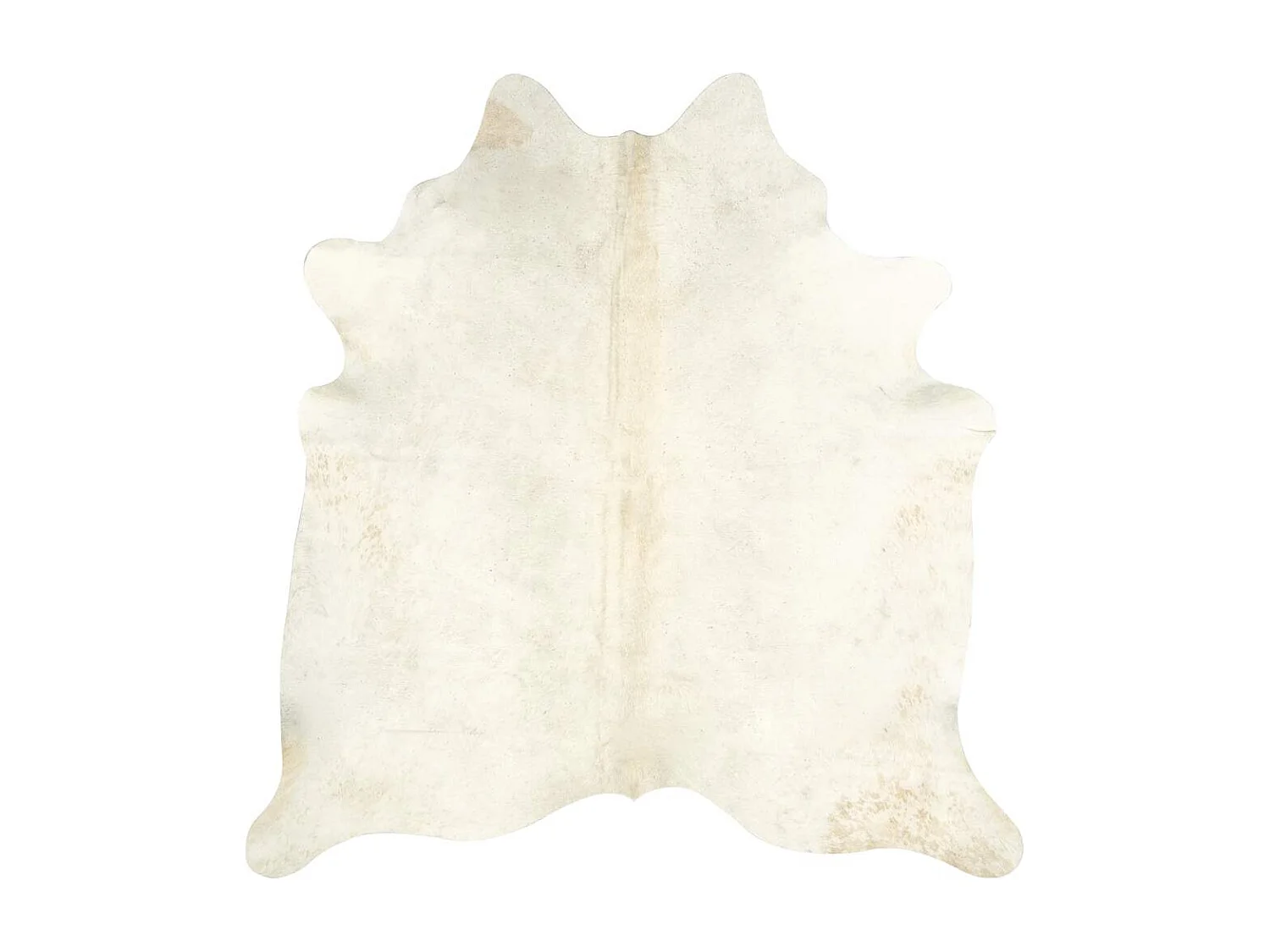 Alfombra de piel de vaca auténtica 150 x 170 cm beige