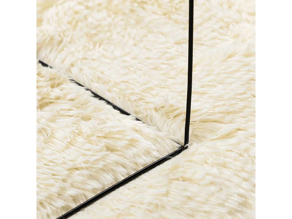 Tapis Shaggy à poils longs NAVARRA crème 160x230 cm polyester