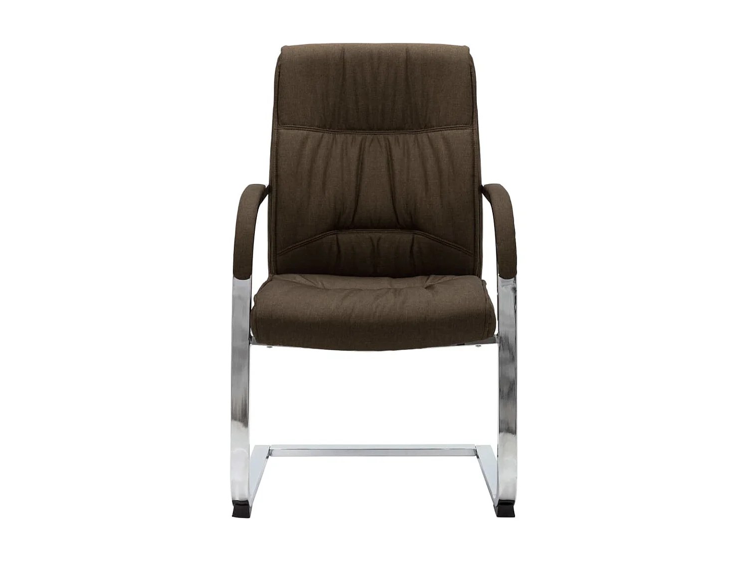 Chaise de bureau cantilever Marron Tissu