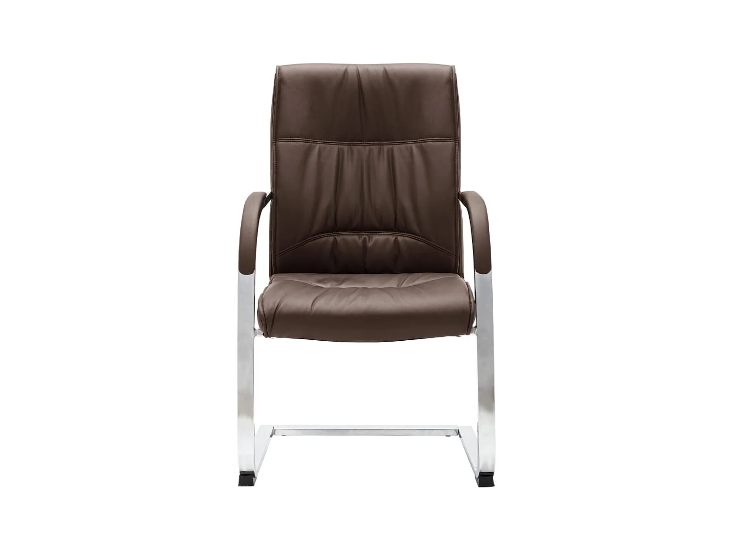 Bruine kunstleren cantilever bureaustoel