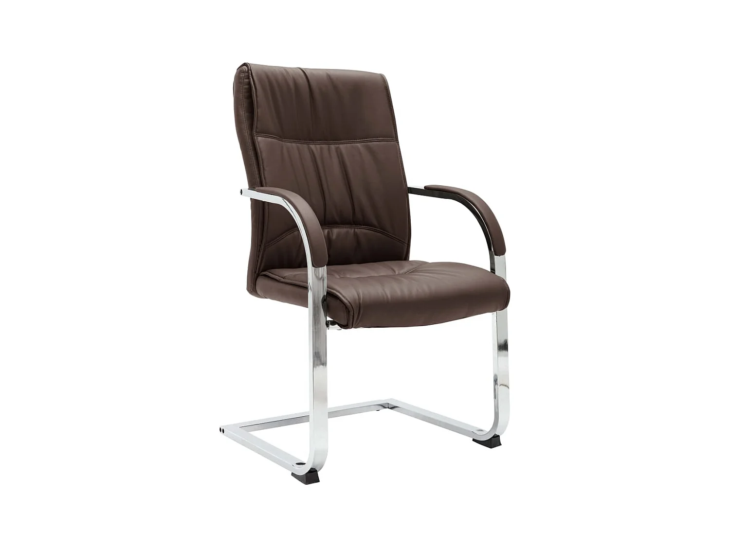 Chaise de bureau cantilever Marron Similicuir
