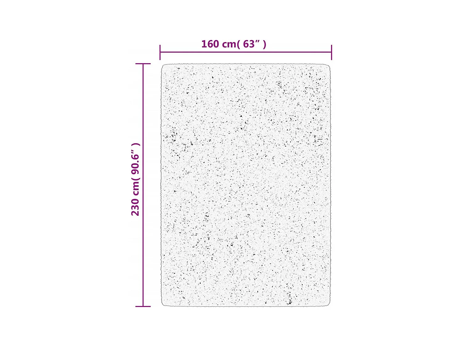 PAMPLONA shaggy tapijt, langpolig, modern blauw, 160x230 cm