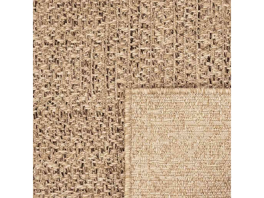Tapis ZIZUR beige 240x340 cm aspect de jute intérieur extérieur