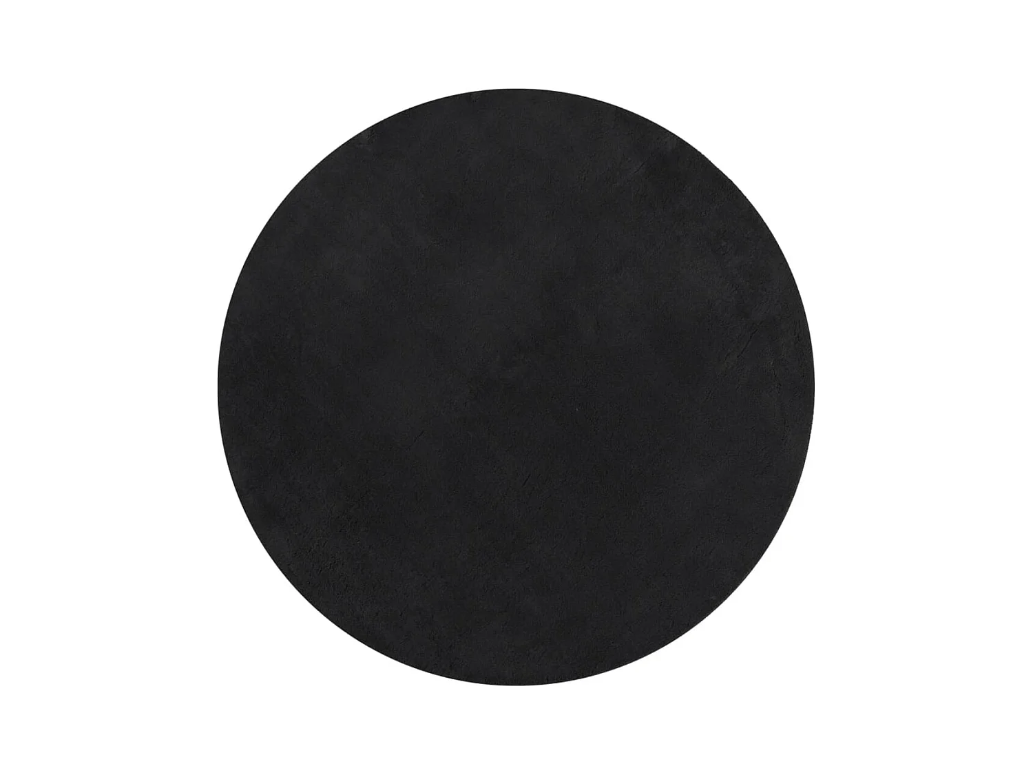 Tapis HUARTE à poils courts doux et lavable noir Ø 120 cm