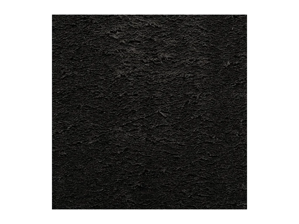 Tapis HUARTE à poils courts doux et lavable noir Ø 120 cm