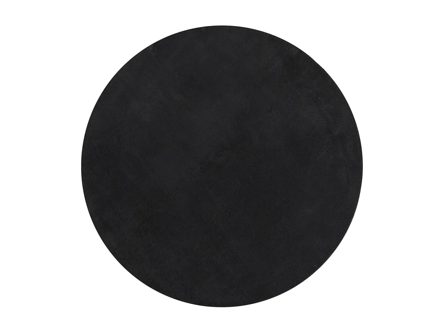 Tapis HUARTE à poils courts doux et lavable noir Ø 120 cm