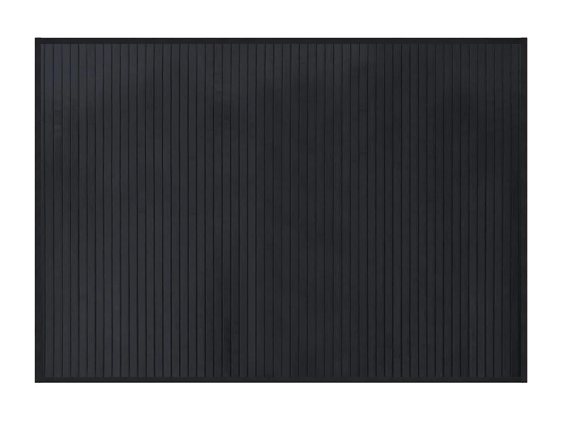 Tappeto rettangolare nero 70x100 cm in bambù