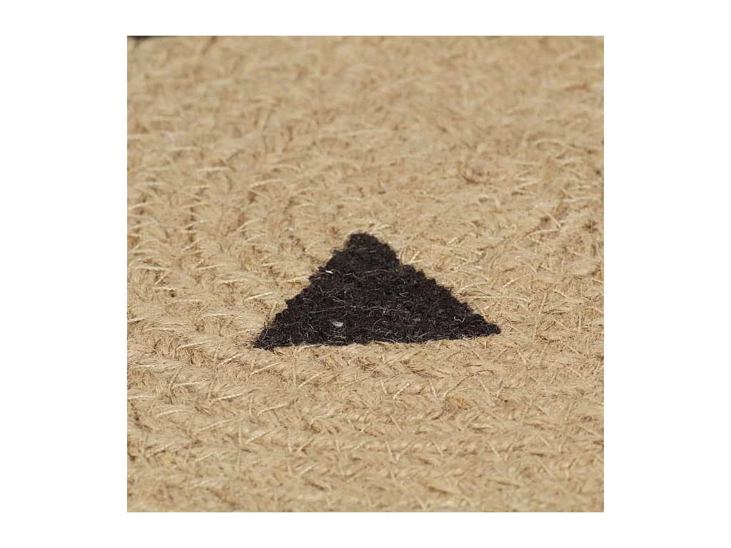 Handgemaakt jute vloerkleed met driehoekprint 120 cm