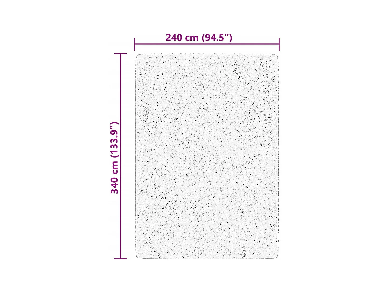 Tapis HUARTE à poils courts doux lavable vert forêt 240x340 cm