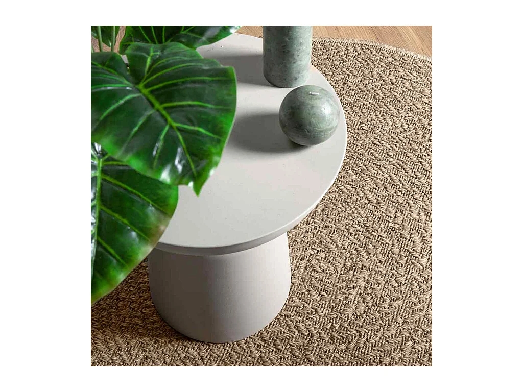 Tapis ZIZUR beige Ø 200cm aspect de jute intérieur et extérieur