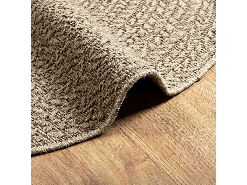 Tapis ZIZUR beige Ø 200cm aspect de jute intérieur et extérieur
