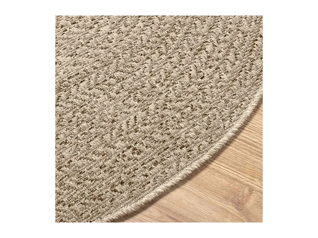 ZIZUR beige vloerkleed Ø 200cm jute look binnen en buiten