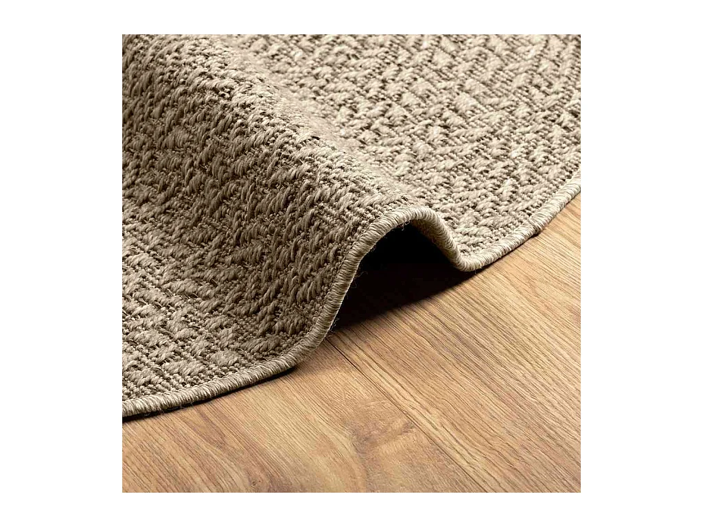 ZIZUR beige vloerkleed Ø 200cm jute look binnen en buiten