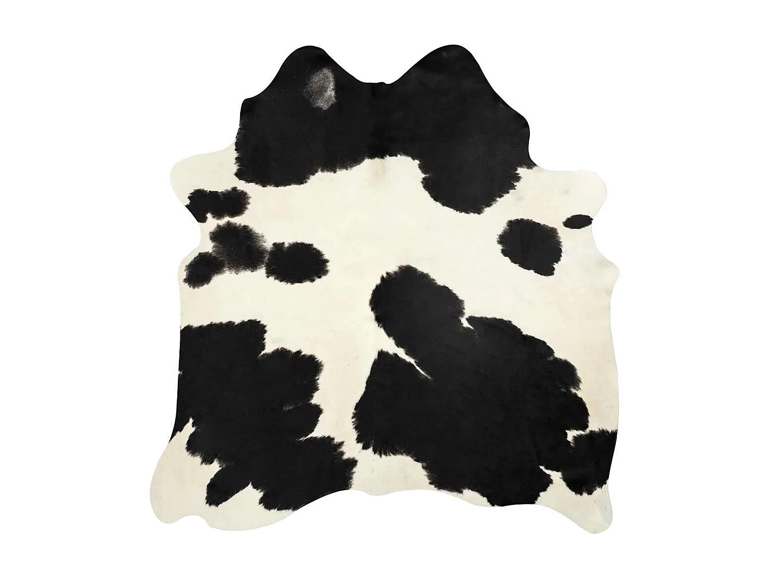 Tappeto in vera pelle di mucca nero e bianco 150 x 170 cm