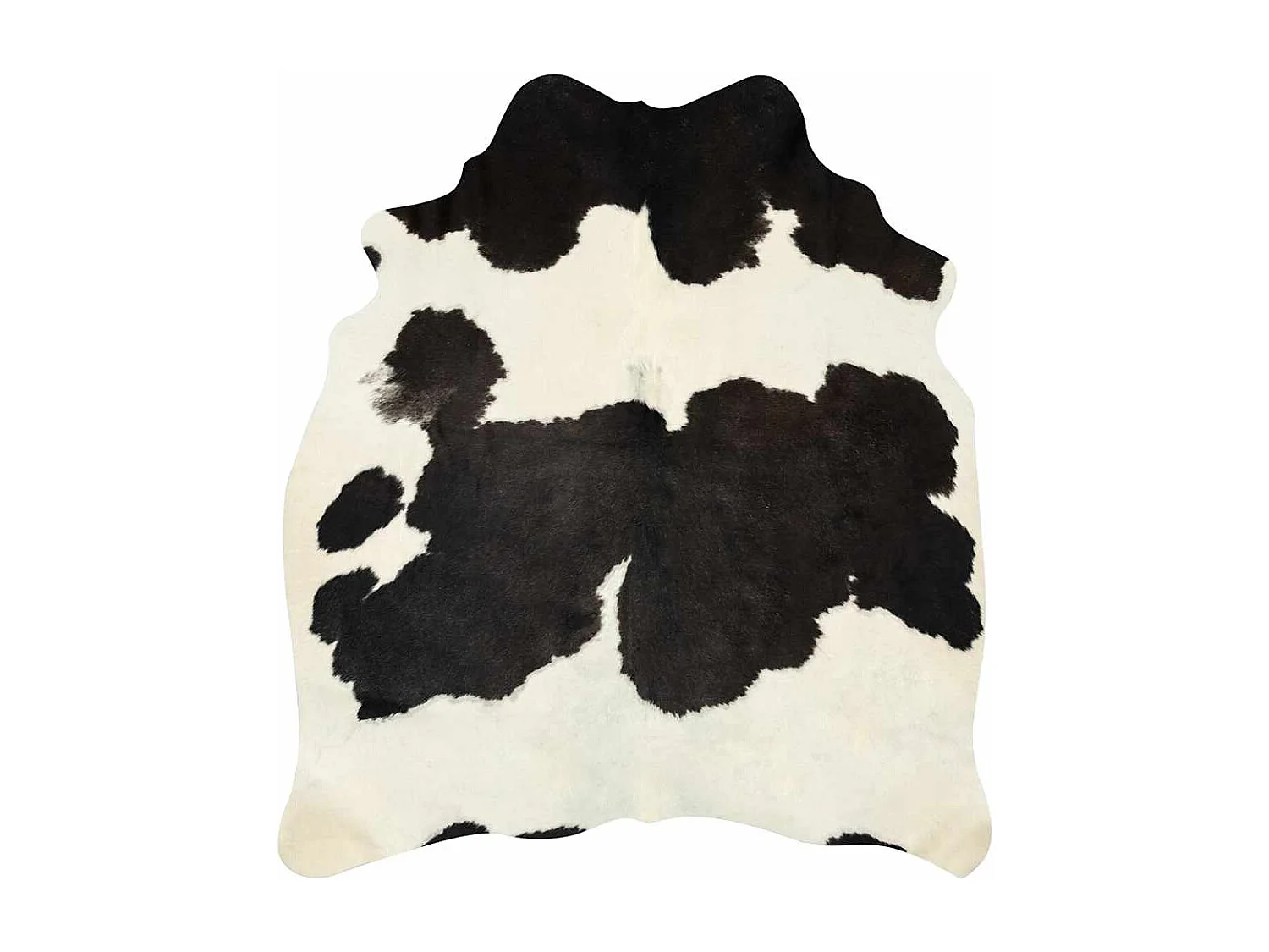 Tappeto in vera pelle di mucca nero e bianco 150 x 170 cm