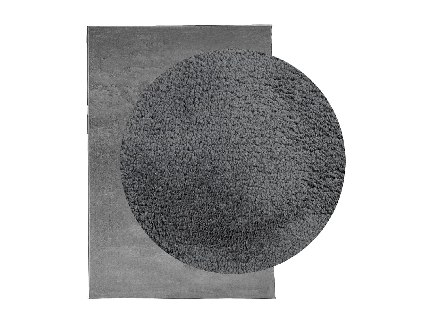 Tapis OVIEDO à poils courts anthracite 200x280 cm
