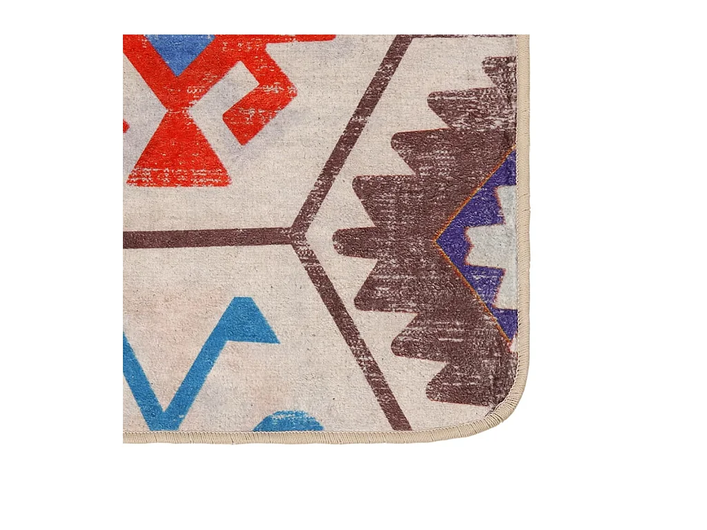 Tapis lavable multicolore 80x300 cm antidérapant