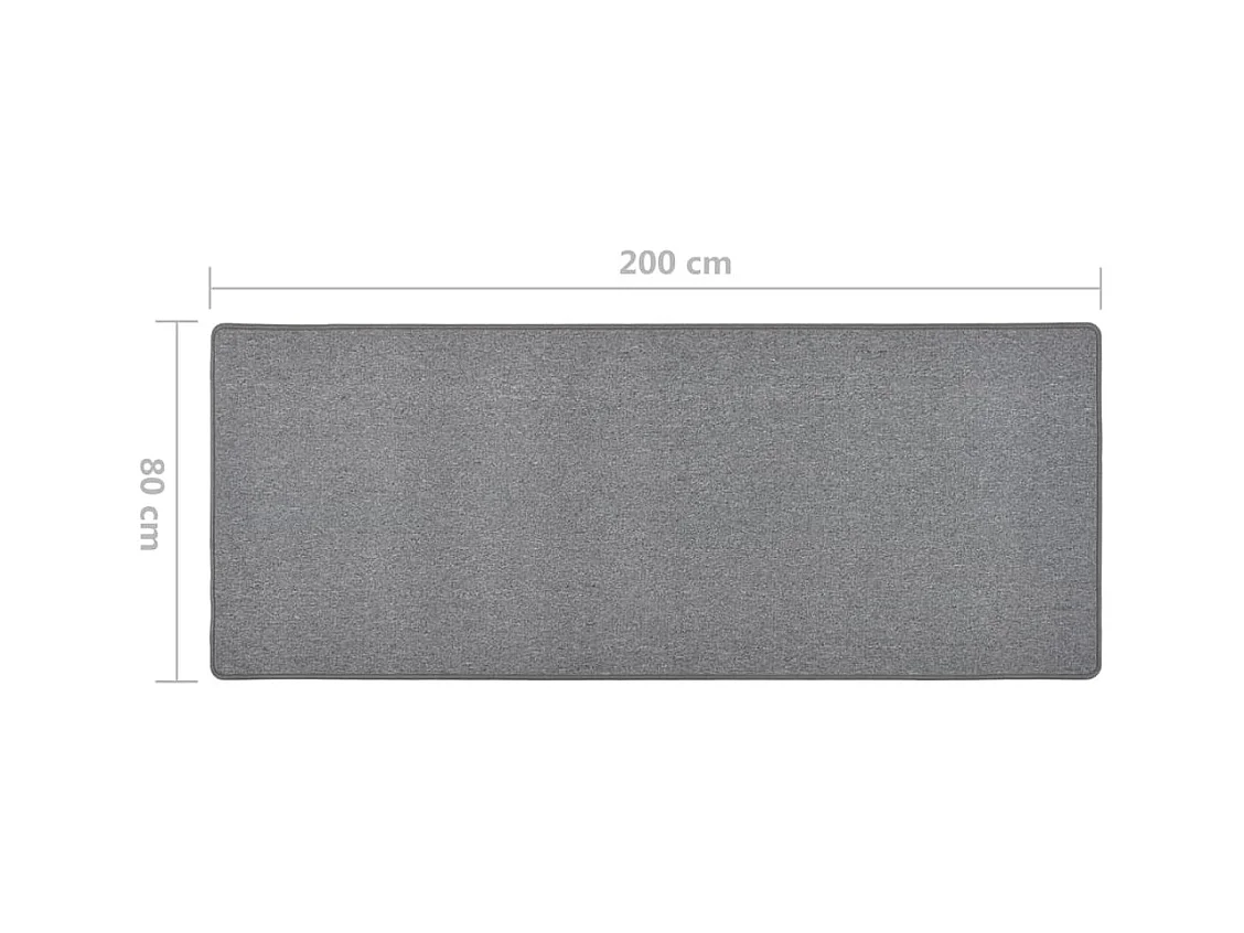 Tapis de couloir Gris foncé 80x200 cm