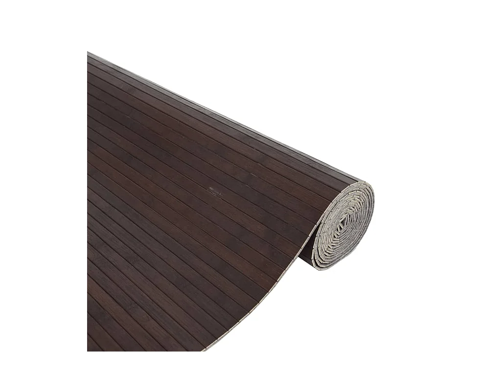 Tappeto rettangolare marrone scuro 80x200 cm in bambù