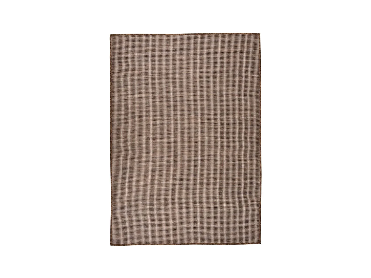 Alfombra de exterior de tejido plano 140x200 cm Marrón