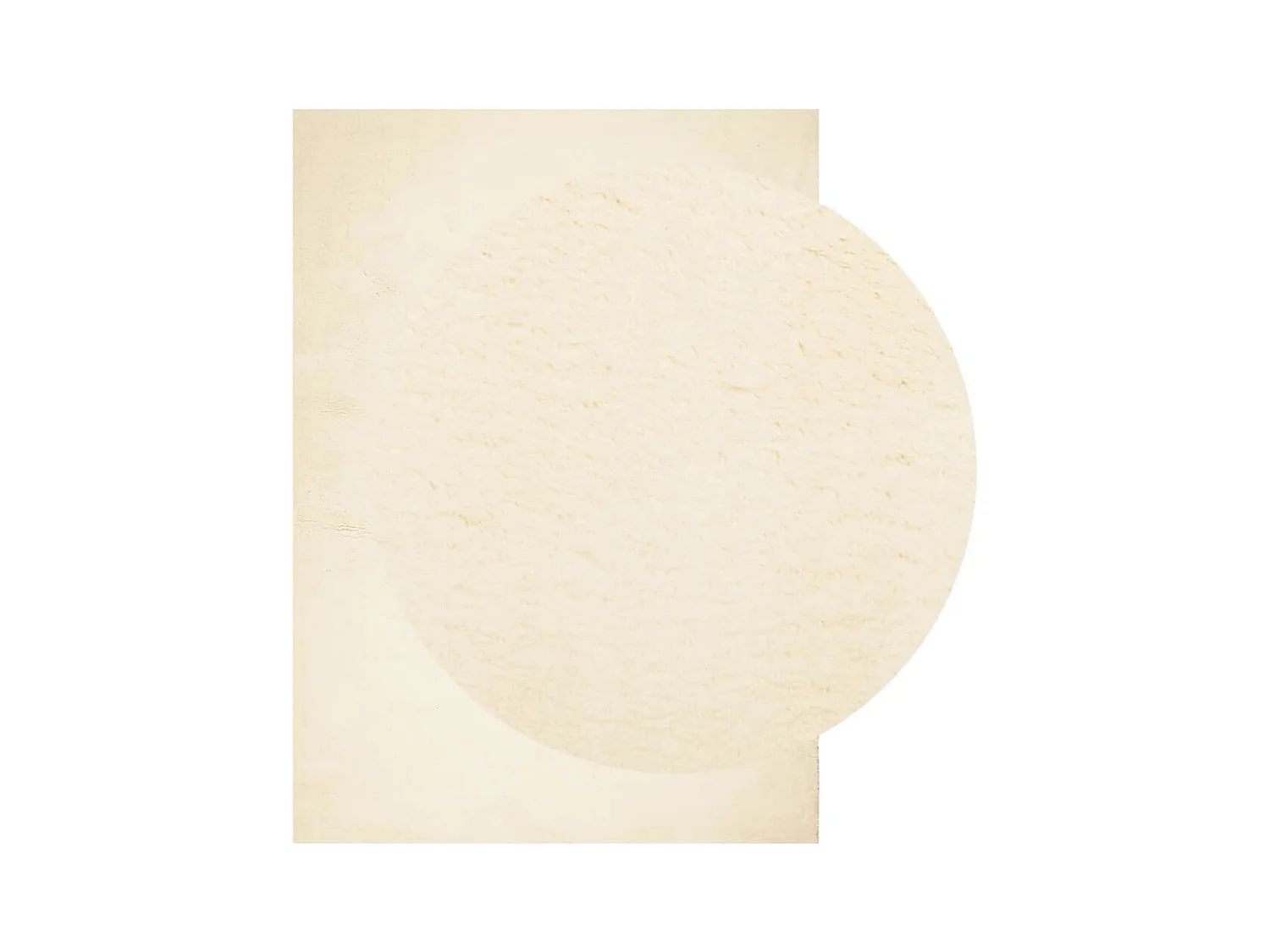 Tapis HUARTE à poils courts doux et lavable crème 240x340 cm