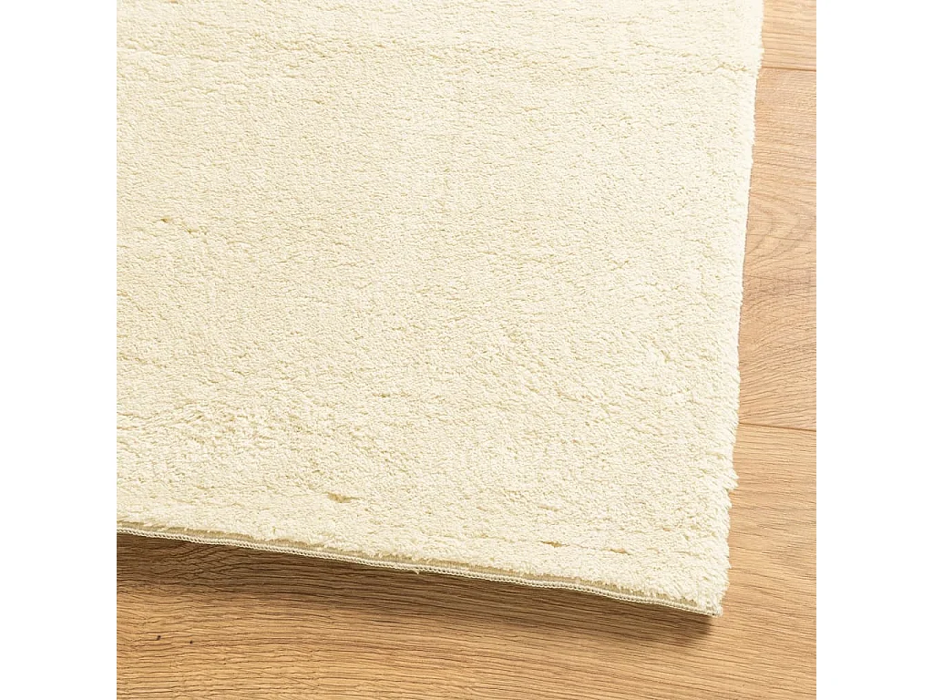 Tapis HUARTE à poils courts doux et lavable crème 240x340 cm