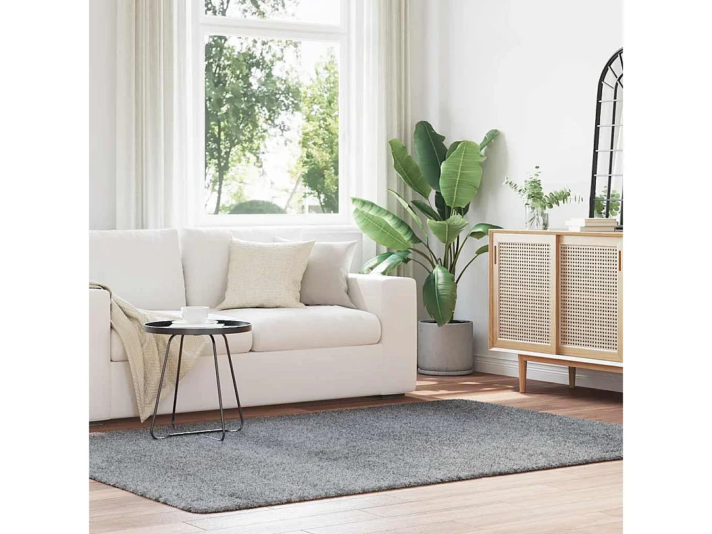 Tappeto shaggy a pelo lungo NAVARRA grigio chiaro 160x230 cm