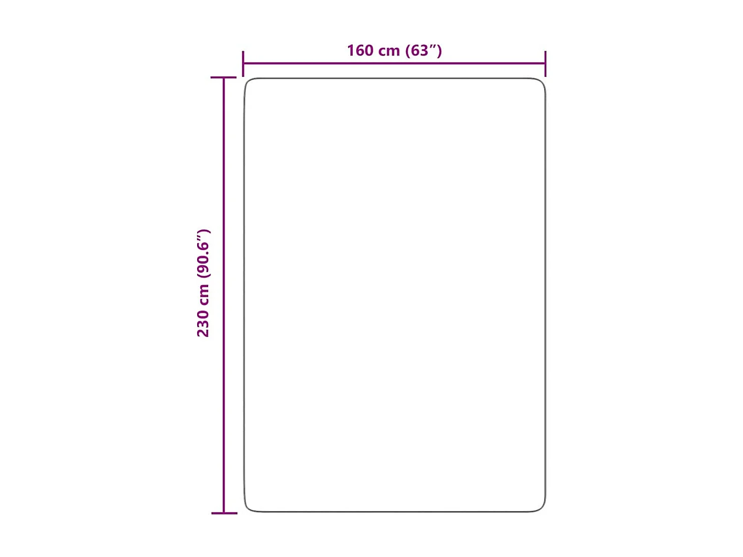 Tappeto shaggy a pelo lungo NAVARRA grigio chiaro 160x230 cm