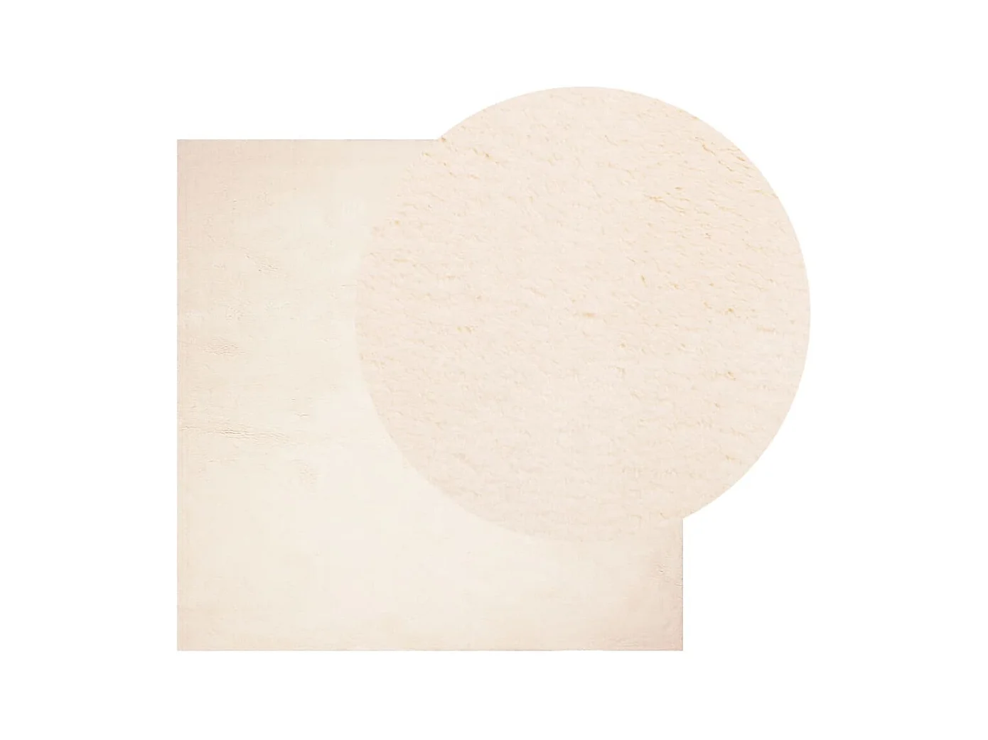 HUARTE zacht en wasbaar laagpolig vloerkleed beige 200x200 cm