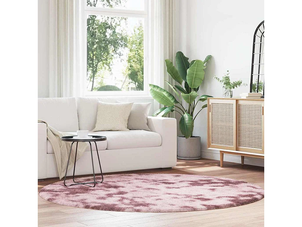 Tappeto Shaggy NAVARRA Rosa Cipria 200x200 cm