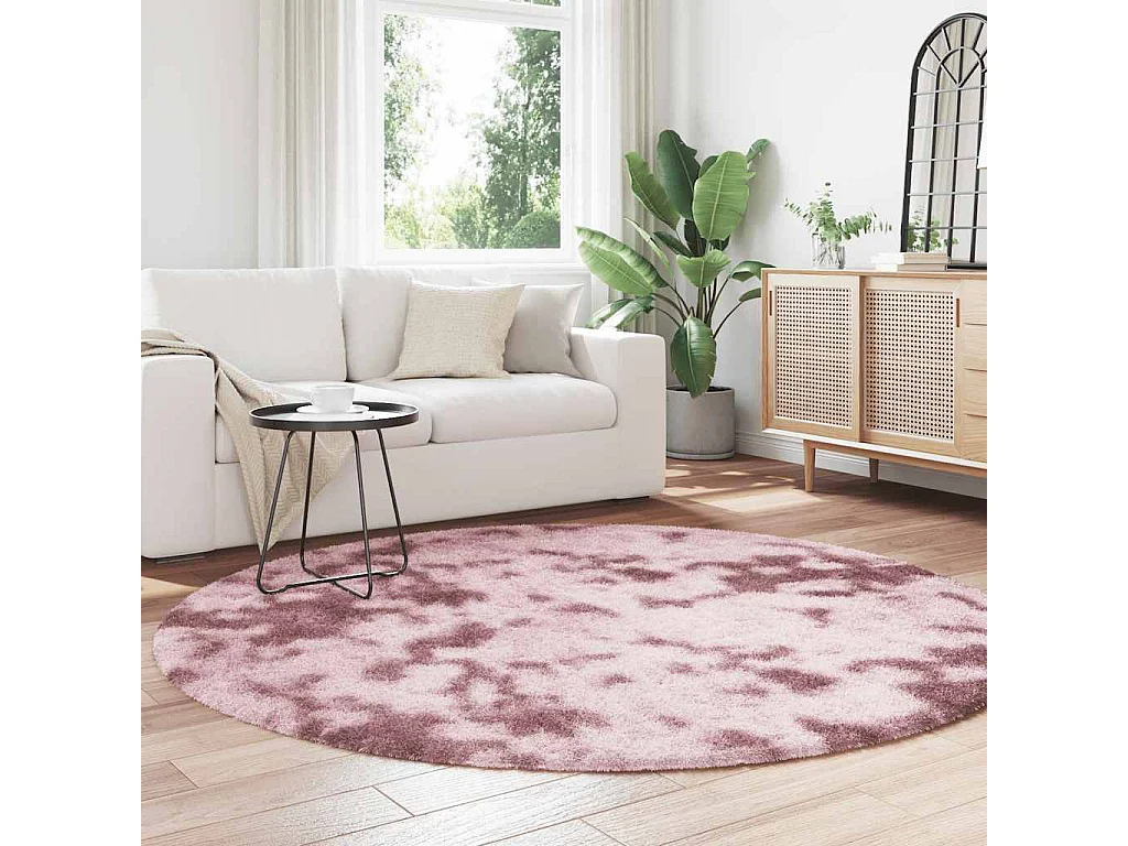 Tappeto Shaggy NAVARRA Rosa Cipria 200x200 cm