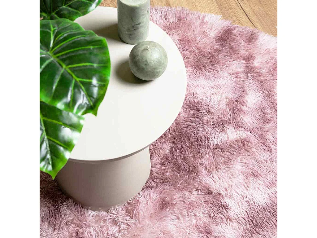 Alfombra NAVARRA Shaggy Rosa Empolvado 200x200 cm