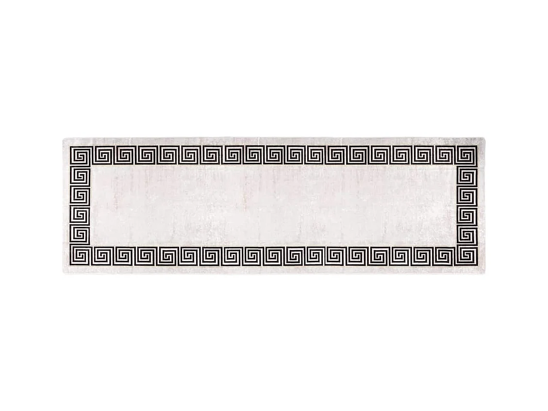 Tapis lavable antidérapant 80x300 cm Beige clair