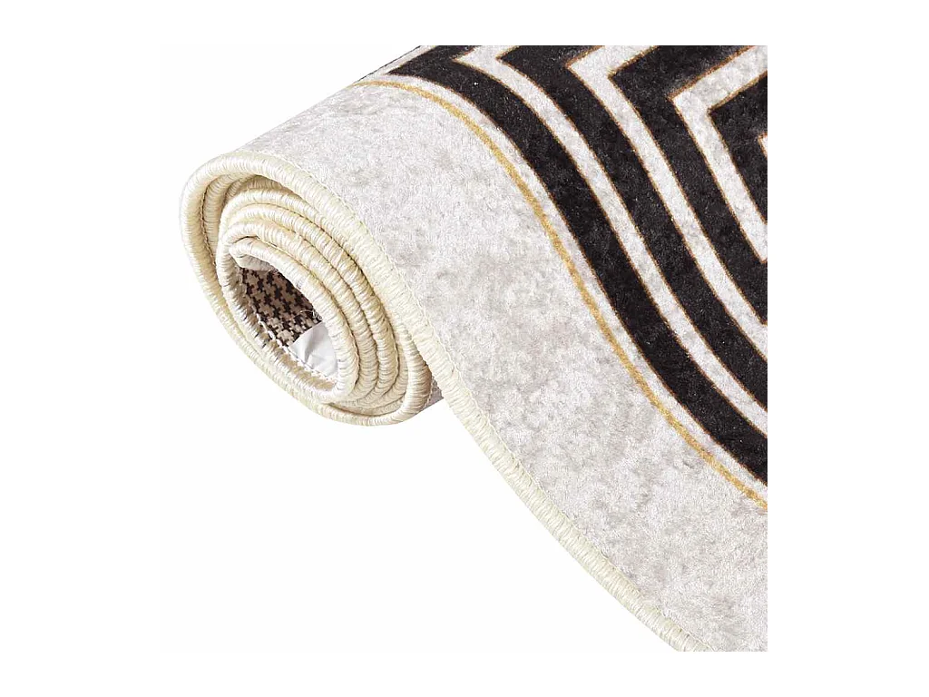 Tapis lavable antidérapant 80x300 cm Beige clair