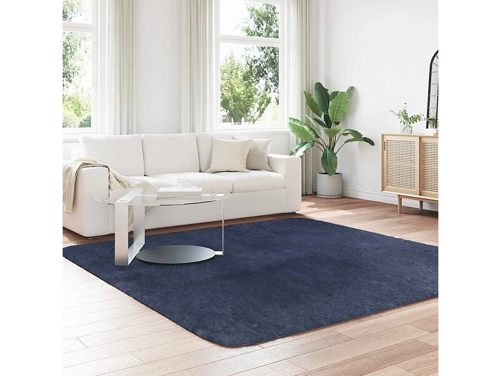 Alfombra de pelo largo NAVARRA azul marino 240x240 cm