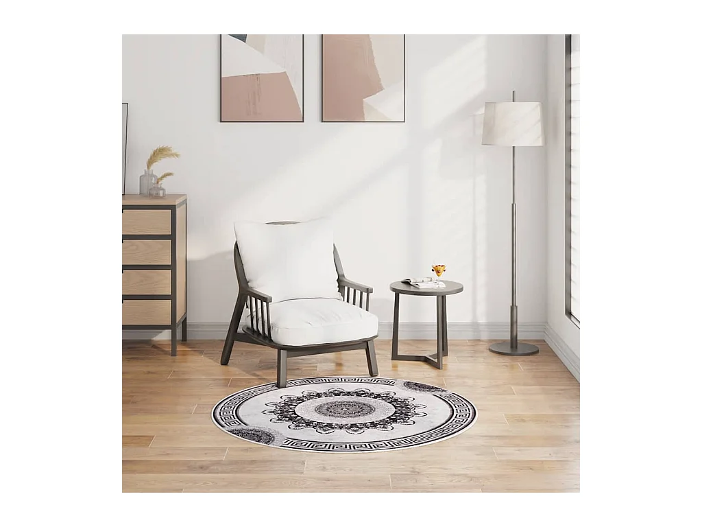 Tappeto antiscivolo lavabile φ120 cm multicolore