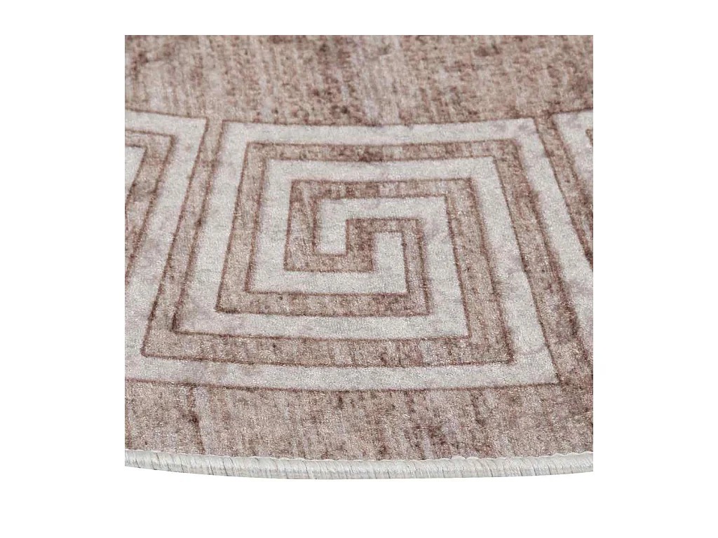 Tapis lavable antidérapant 120 cm beige