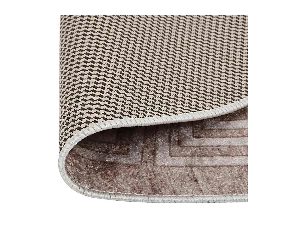 Tapis lavable antidérapant 120 cm beige