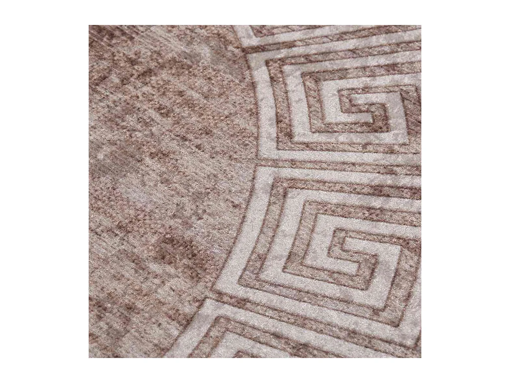 Tapis lavable antidérapant 120 cm beige