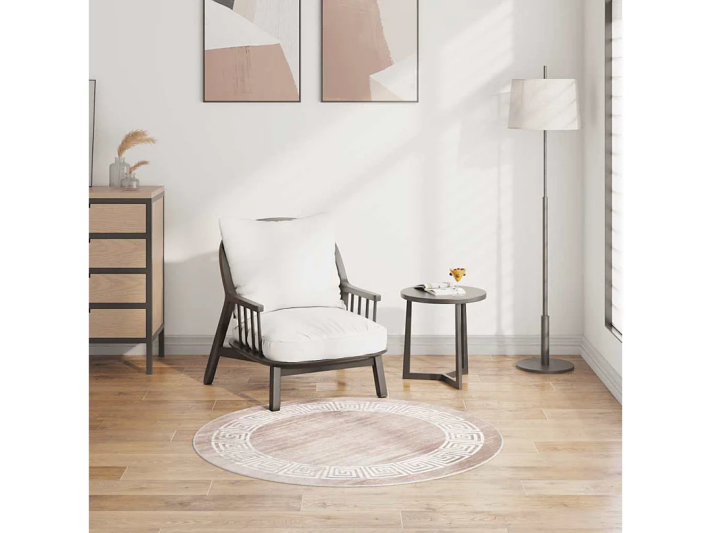 Tappeto antiscivolo lavabile 120 cm beige