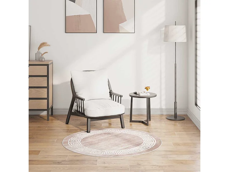 Tapis lavable antidérapant 120 cm beige