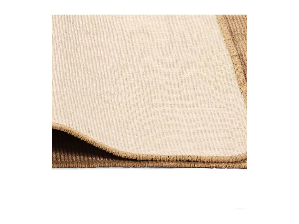 Alfombra de yute con reverso de látex 160x230 cm Natural