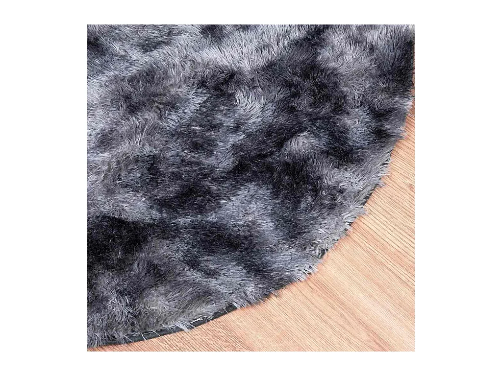 NAVARRA Shaggy Vloerkleed Donkergrijs 100x100 cm