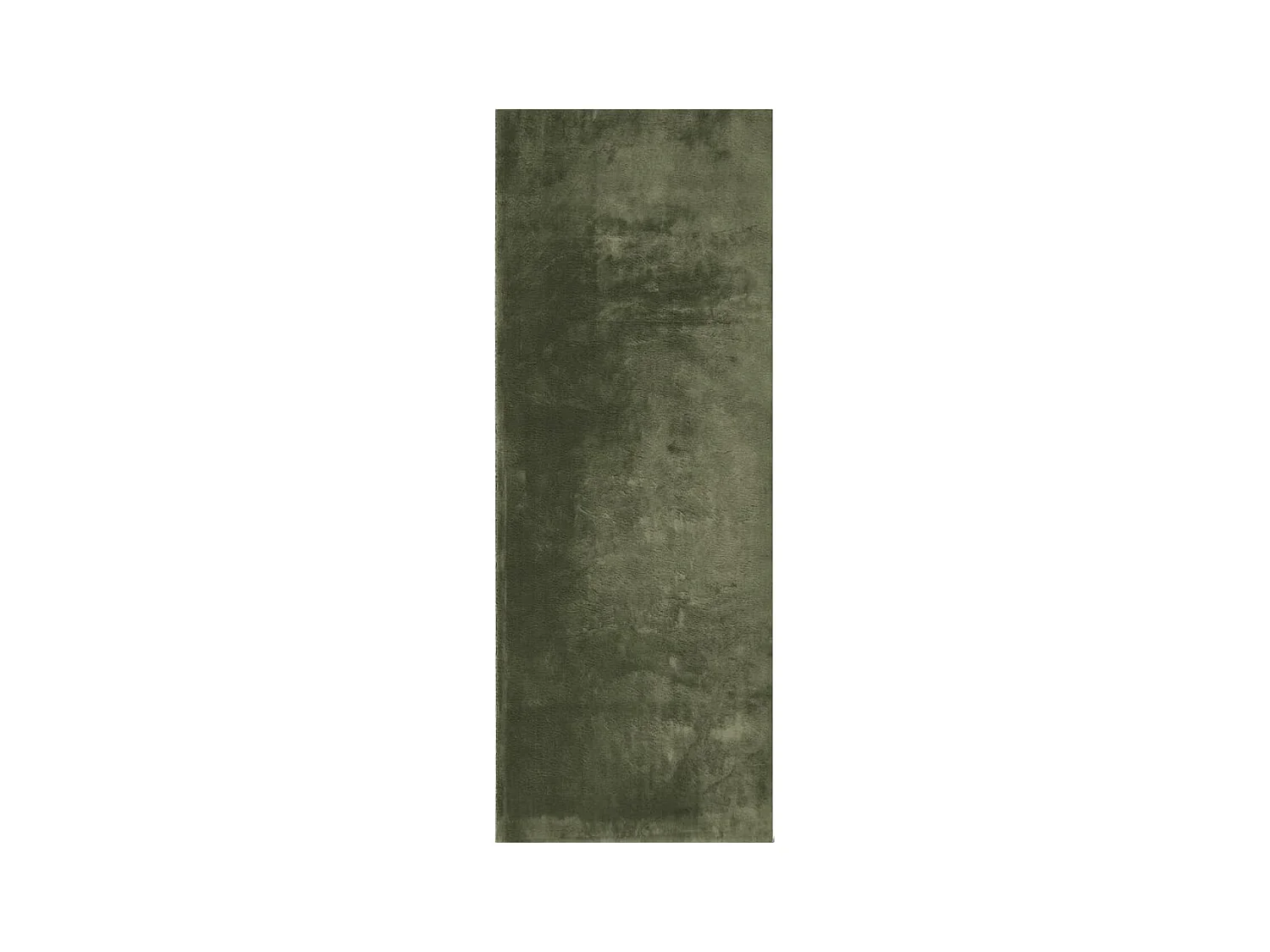 Tapis HUARTE à poils courts doux et lavable vert forêt 80x200cm