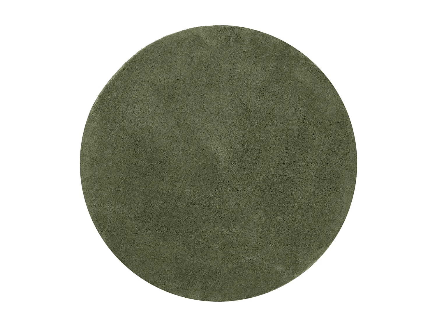 Tapis HUARTE à poils courts doux et lavable vert forêt Ø 80 cm