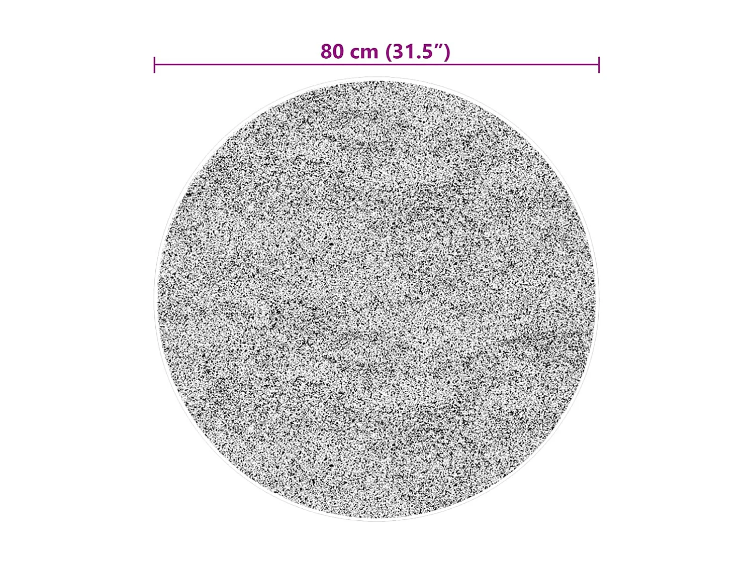 Tapis HUARTE à poils courts doux et lavable vert forêt Ø 80 cm