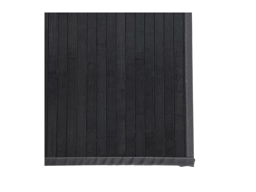 Tapis rectangulaire gris 70x300 cm bambou